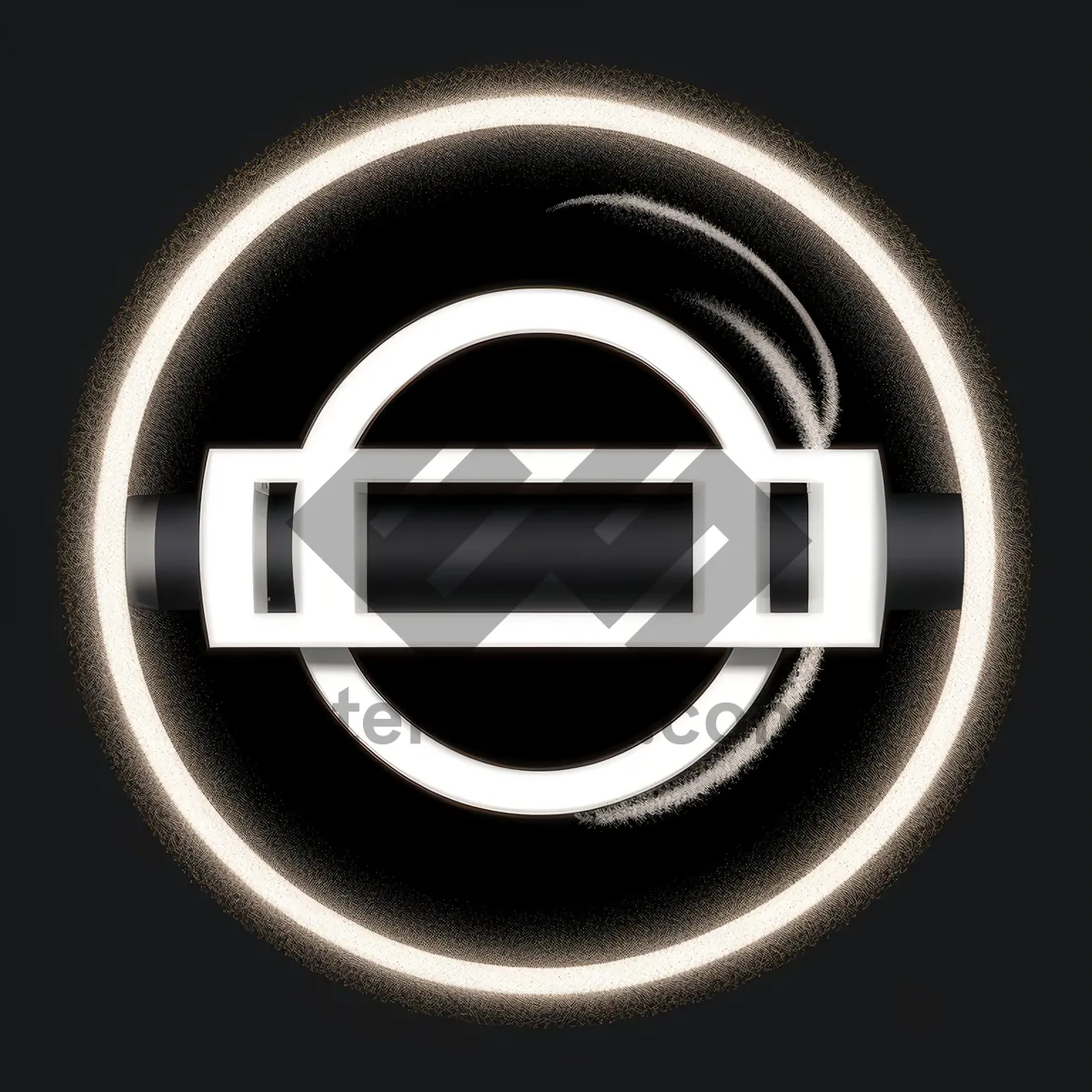 Picture of Bay Symbol in Shiny Black and Silver Design