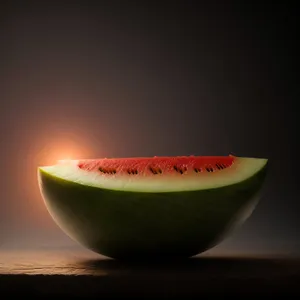 Fresh and Juicy Watermelon Slice in Bowl