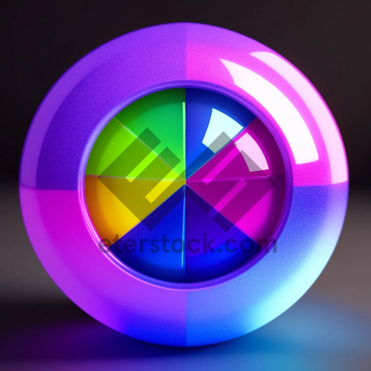 Picture of Shiny Glass Circle Icon Button: Aqua Symbol Design