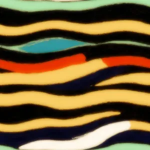 Colorful Fractal Wave Design on Black Background