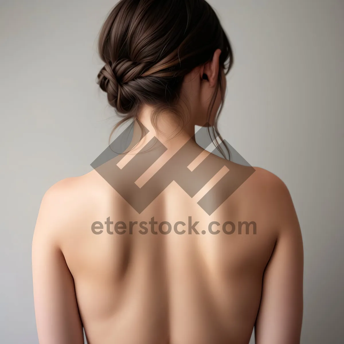 Picture of Graceful Beauty: Sensual Brunette Shoulder Portrait