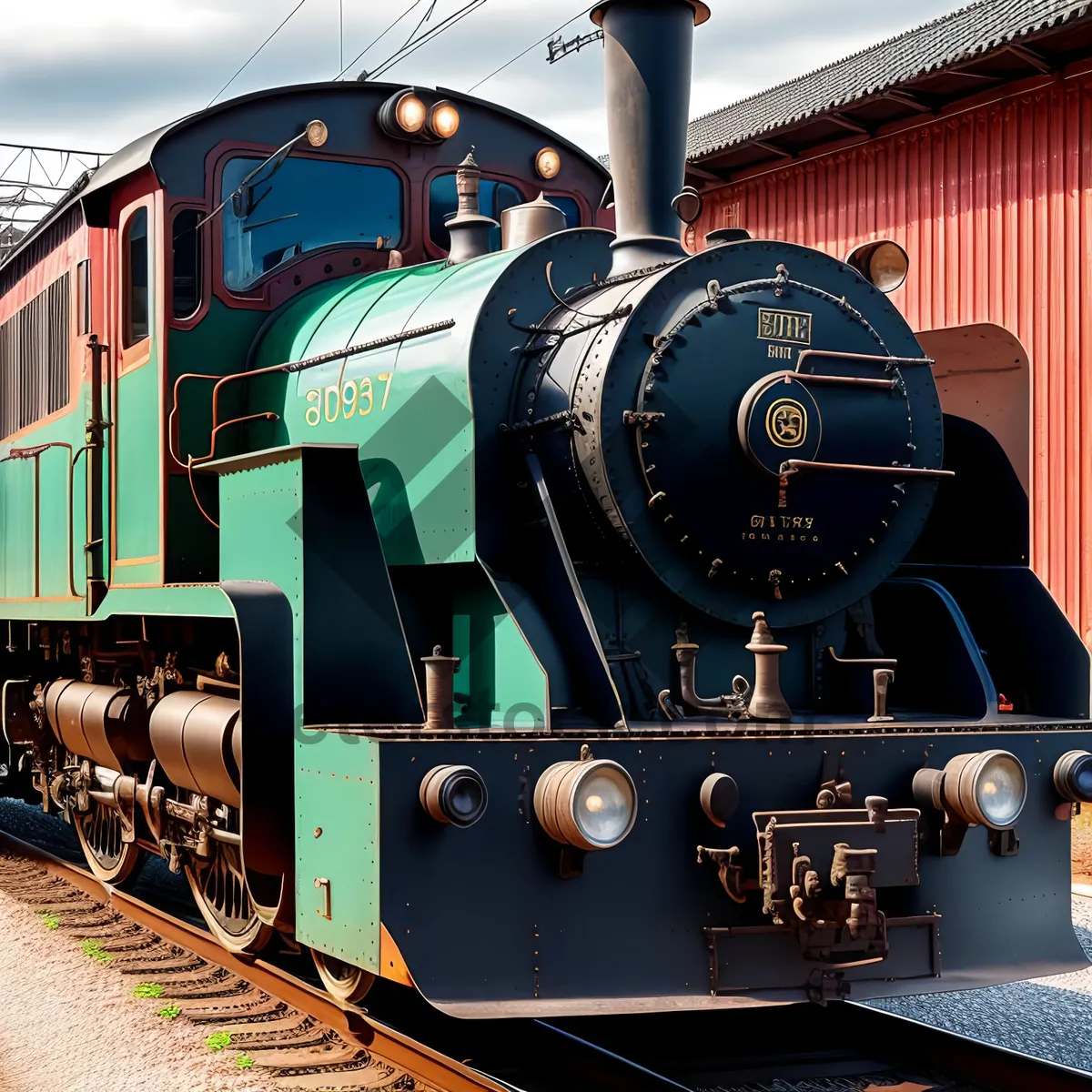 Picture of Vintage Steam Train at Railway Station