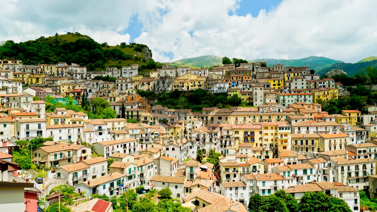 Picture of Iconic city skyline with ancient church tower.