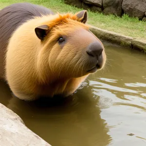 Wild Beaver - Majestic Mammal with Luxurious Fur