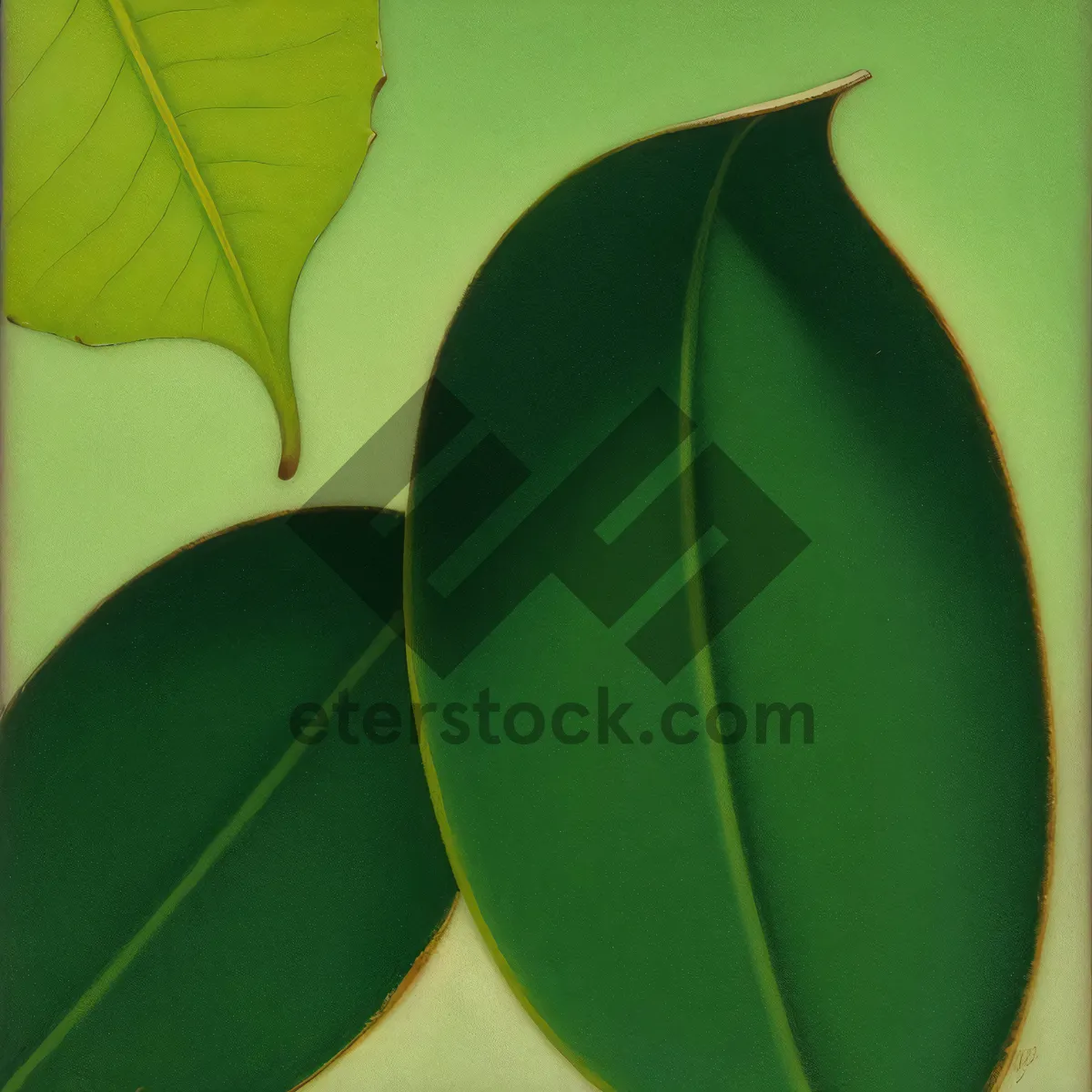 Picture of Tropical Foliage Burst: Vibrant Banana Leaf Wallpaper Design