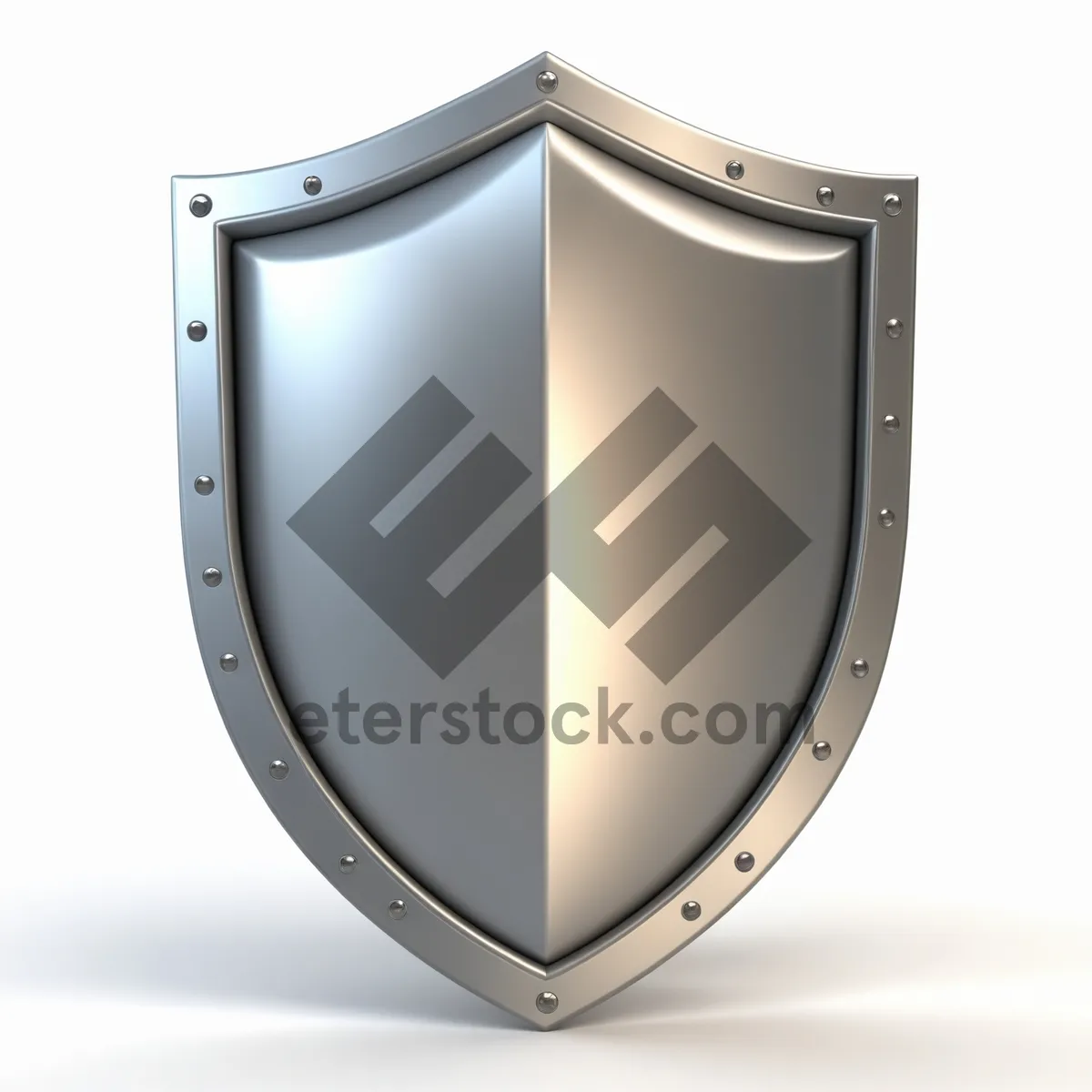 Picture of Glossy metal shield icon set for web design