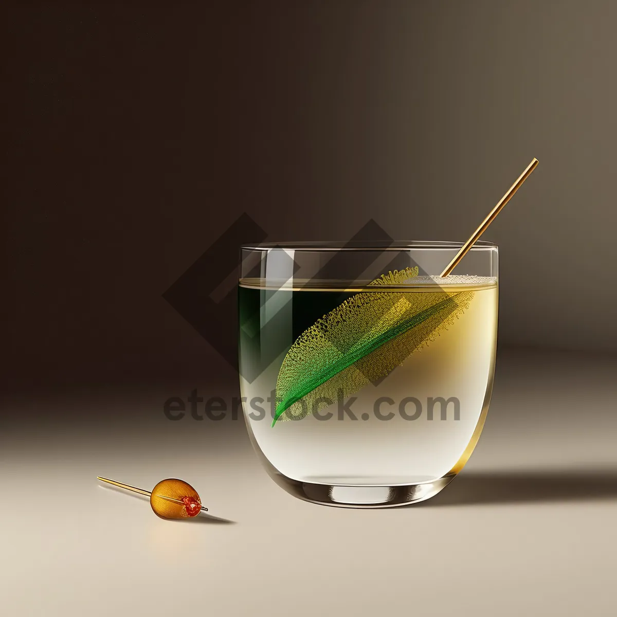 Picture of Refreshing fruit tea in glass cup