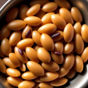 Nutritious Bean Seed: Closeup of Organic Brown Kidney Beans