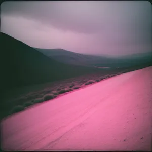 Dusk on the Sandy Dune: Tranquil Horizon