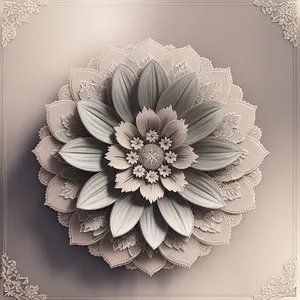 Floral Elegance: Vintage Ornate Flower Pattern Decoration