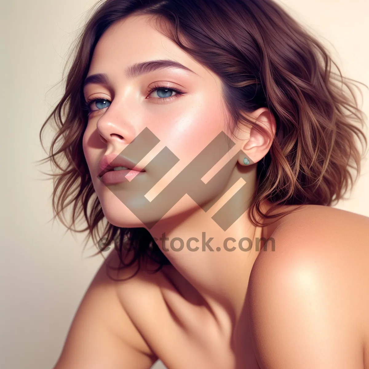 Picture of Stunning Brunette with Captivating Eyes and Flawless Skin