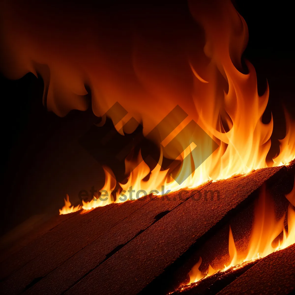 Picture of Fiery Flame: Intense Heat and Burning Blaze