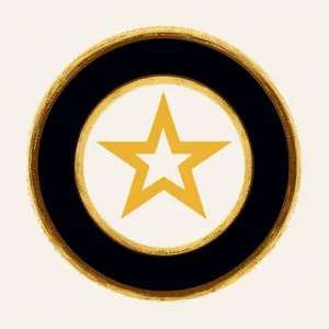 Glossy Golden Heraldry Symbol Button