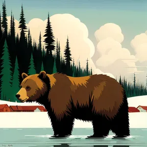 Majestic Arctic Wonderland: Snow-capped Mountains and Frozen Lake