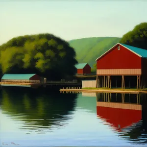 Riverside Retreat: Scenic Boathouse on the Water