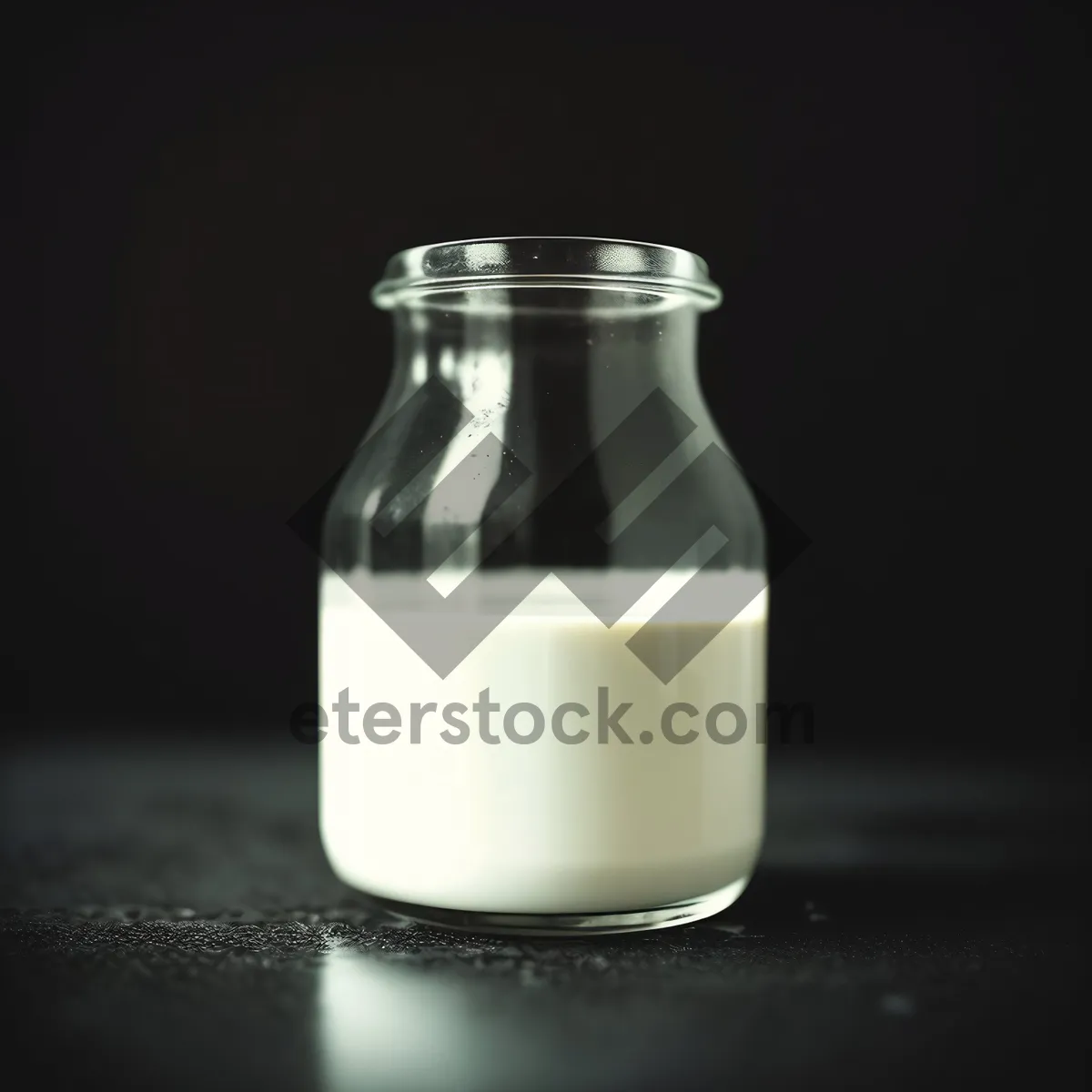 Picture of Healthy Dairy Beverage in Transparent Glass Bottle