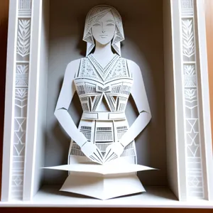 Bust Sculpture: Artistic Statue with Book Jacket