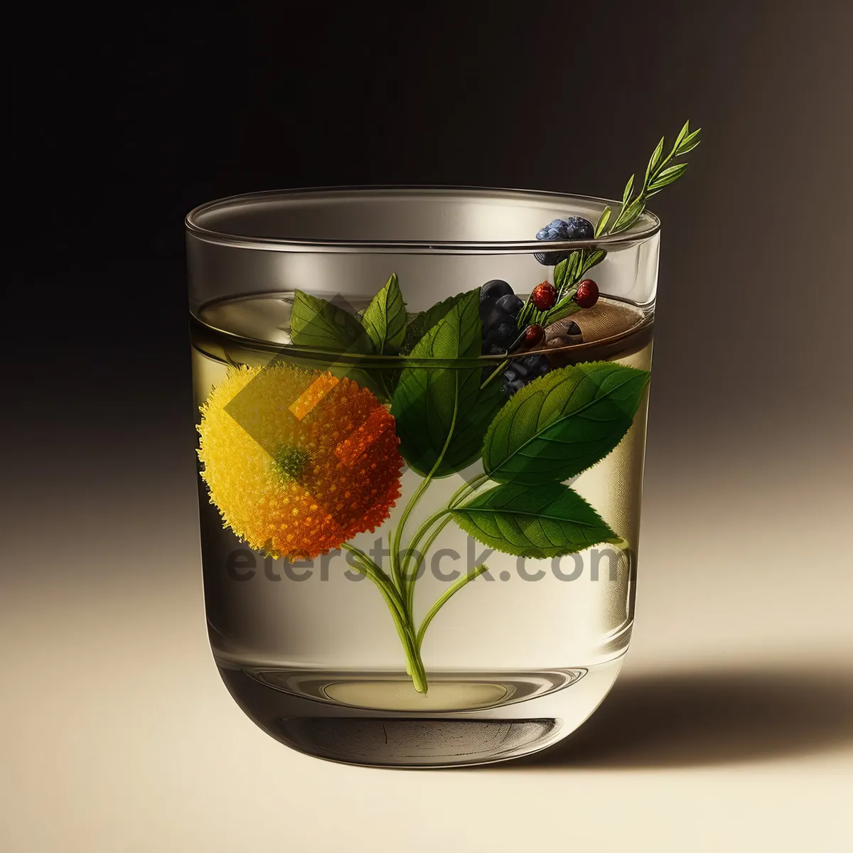 Picture of Refreshing Strawberry Lemon Mint Tea in Glass Mug