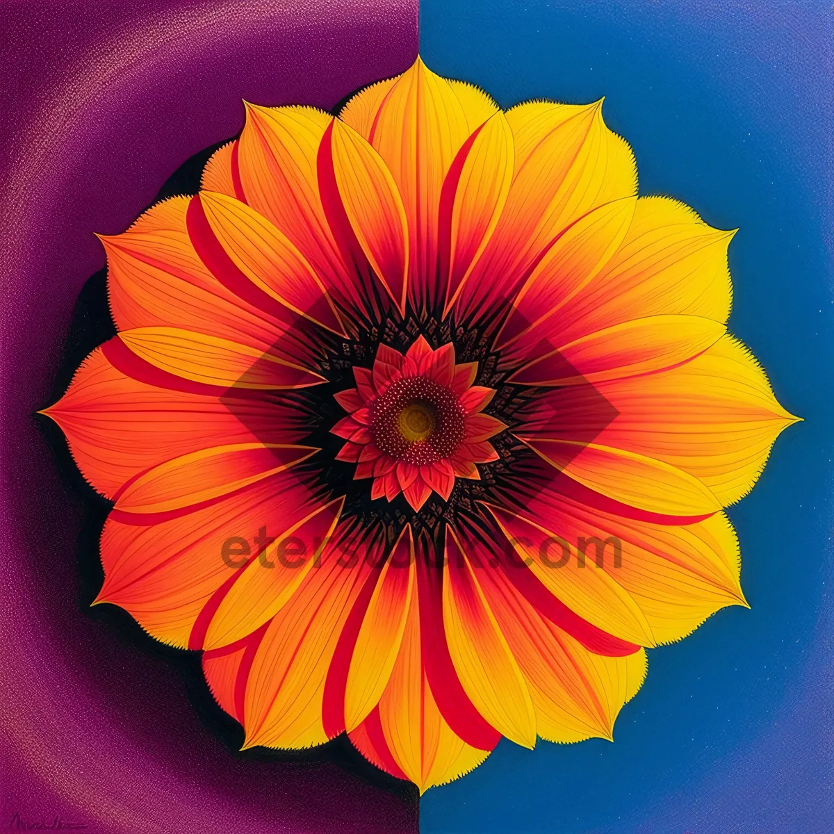 Picture of Vibrant Yellow Daisy Blossom in Full Bloom