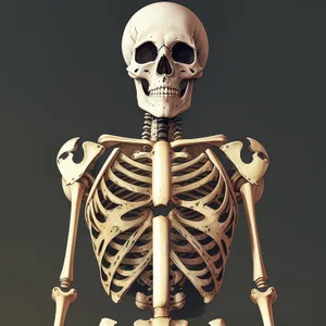 Grim Skeleton Bust - 3D Horror Sculpture