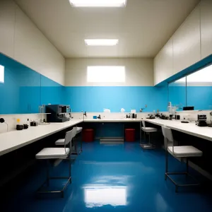 Modern Luxury Office Interior with Wood Furniture