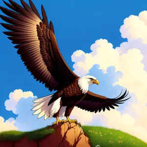 Bald Eagle Soaring in the Sky