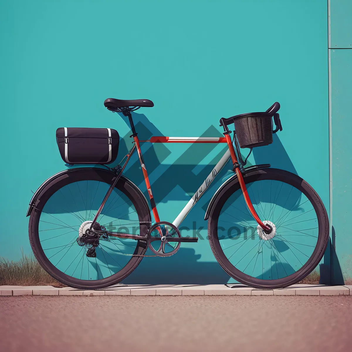 Picture of Cyclist on Mountain Bike Enjoying Outdoor Ride