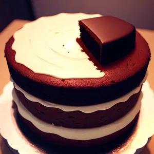 Delicious birthday cake with fresh fruit and cream