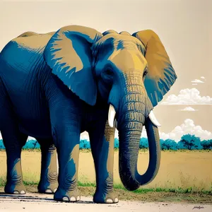 Majestic Tusker - Endangered Elephant Bull in the Wild