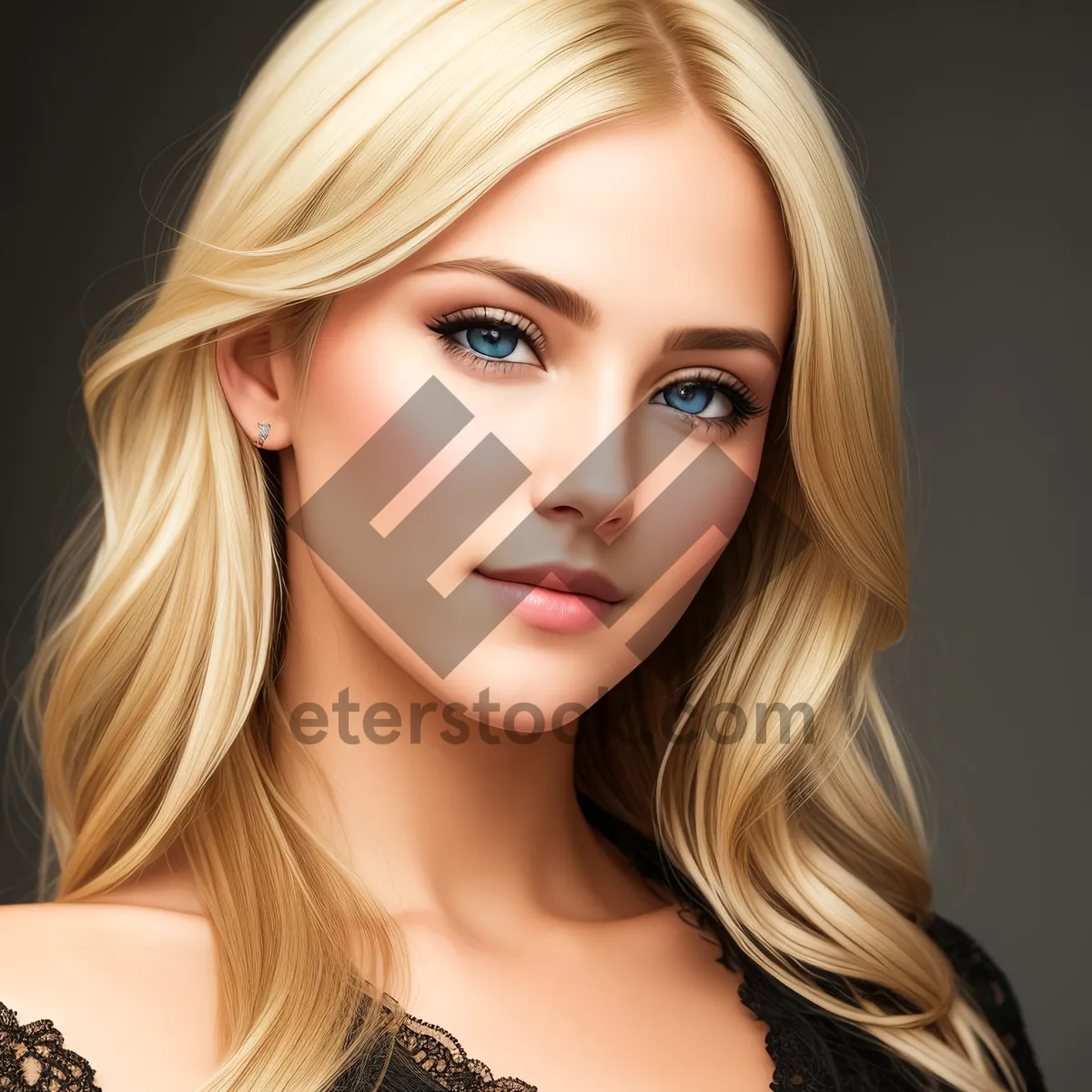 Picture of Blonde Beauty with Attractive Hair: Sensual Fashion Model