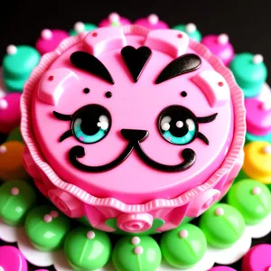 Cute colorful virus jelly toy - Pink Piggy