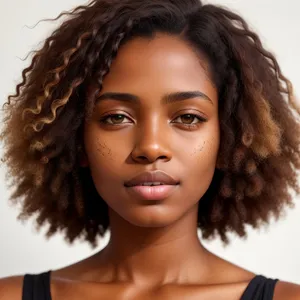 Sultry Beauty: Afro Model with Attractive Features