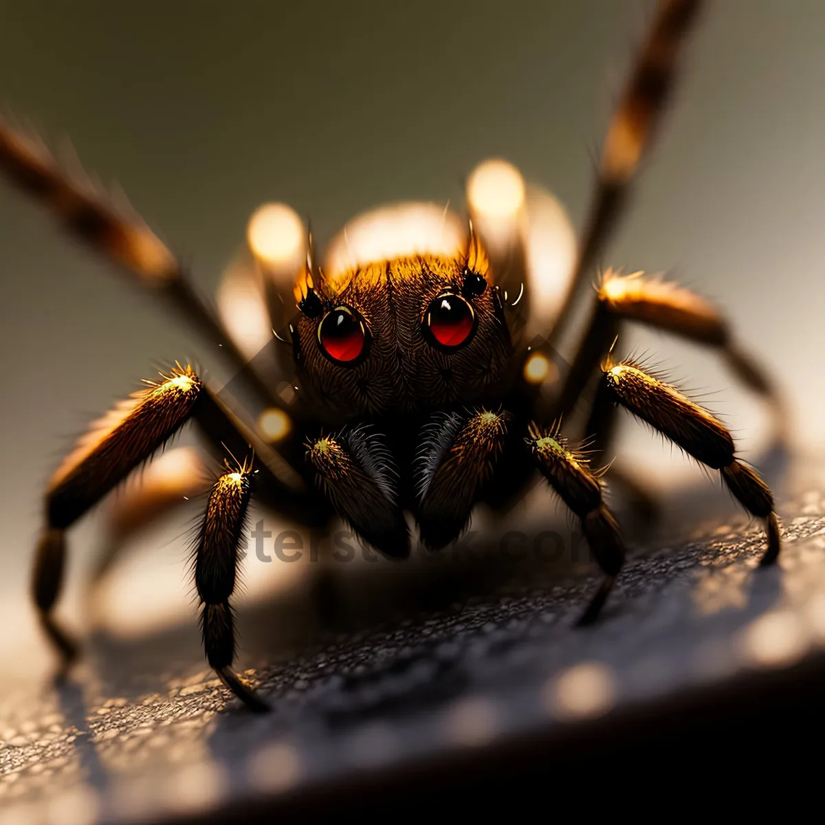 Picture of Hairy-legged Black Widow Spider in its Web