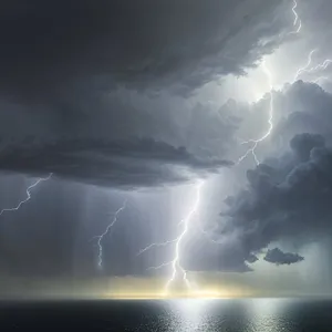 Stellar Lightning in Nighttime Sky