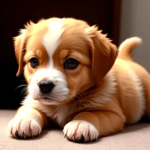 Adorable Brown Toy Spaniel Puppy