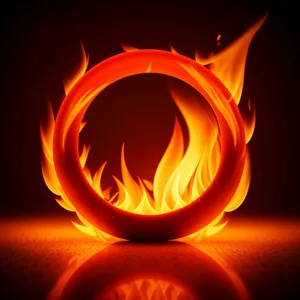 Blazing Fire: Fiery Design in Orange Flames