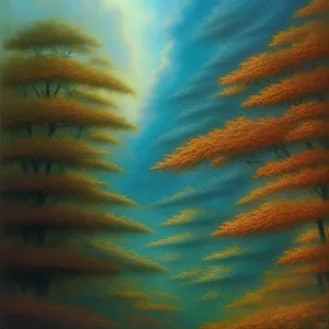 Fractal Sea Pen Texture Graphic Art Design