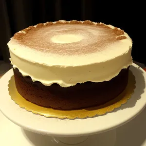 Gourmet Chocolate Cake with Cream and Cappuccino