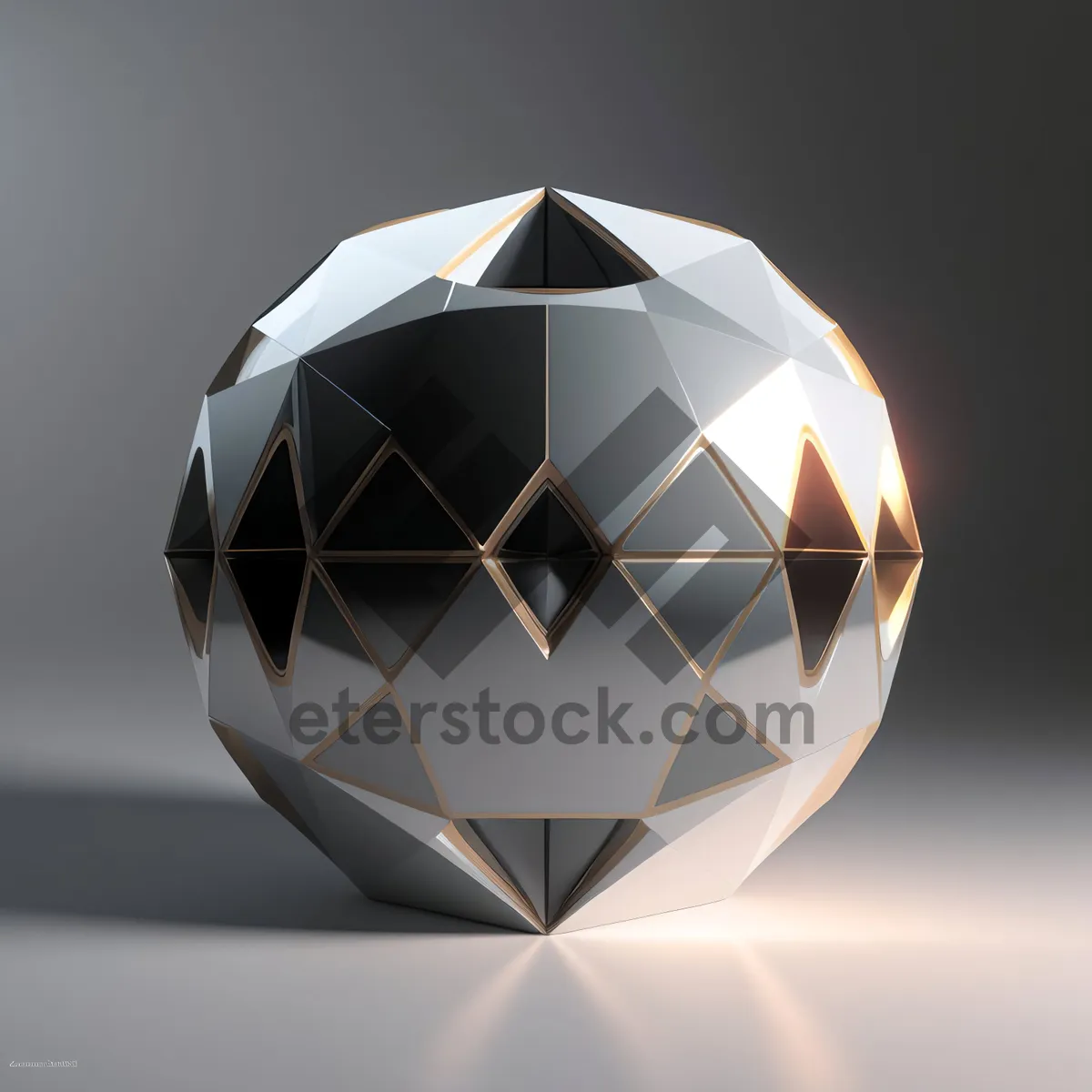 Picture of Shiny Soccer Ball on Global Field