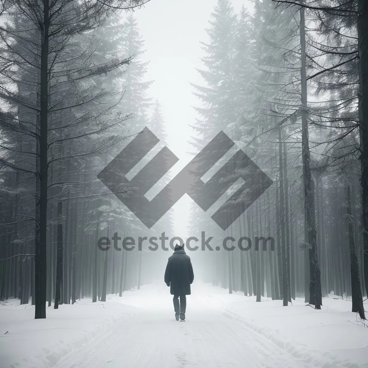 Picture of Winter Wonderland: Majestic Snow-Covered Forest Scene