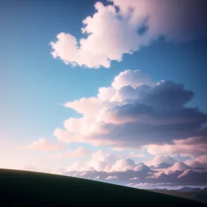 Vibrant Summer Sky with Fluffy Clouds