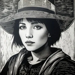 Fashionable Cowboy Hat Portrait