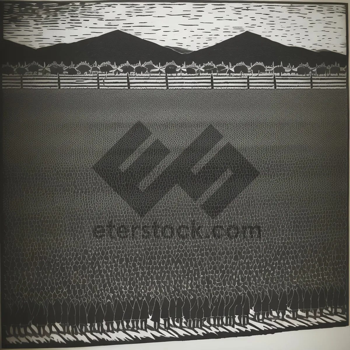 Picture of Vintage Fire Screen Texture with Grunge Design