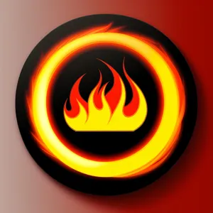 Blazing Circle Icon - Shiny Hazard Button