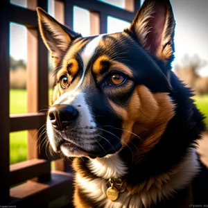 Cute Cardigan Corgi with Brown Fur on Leash