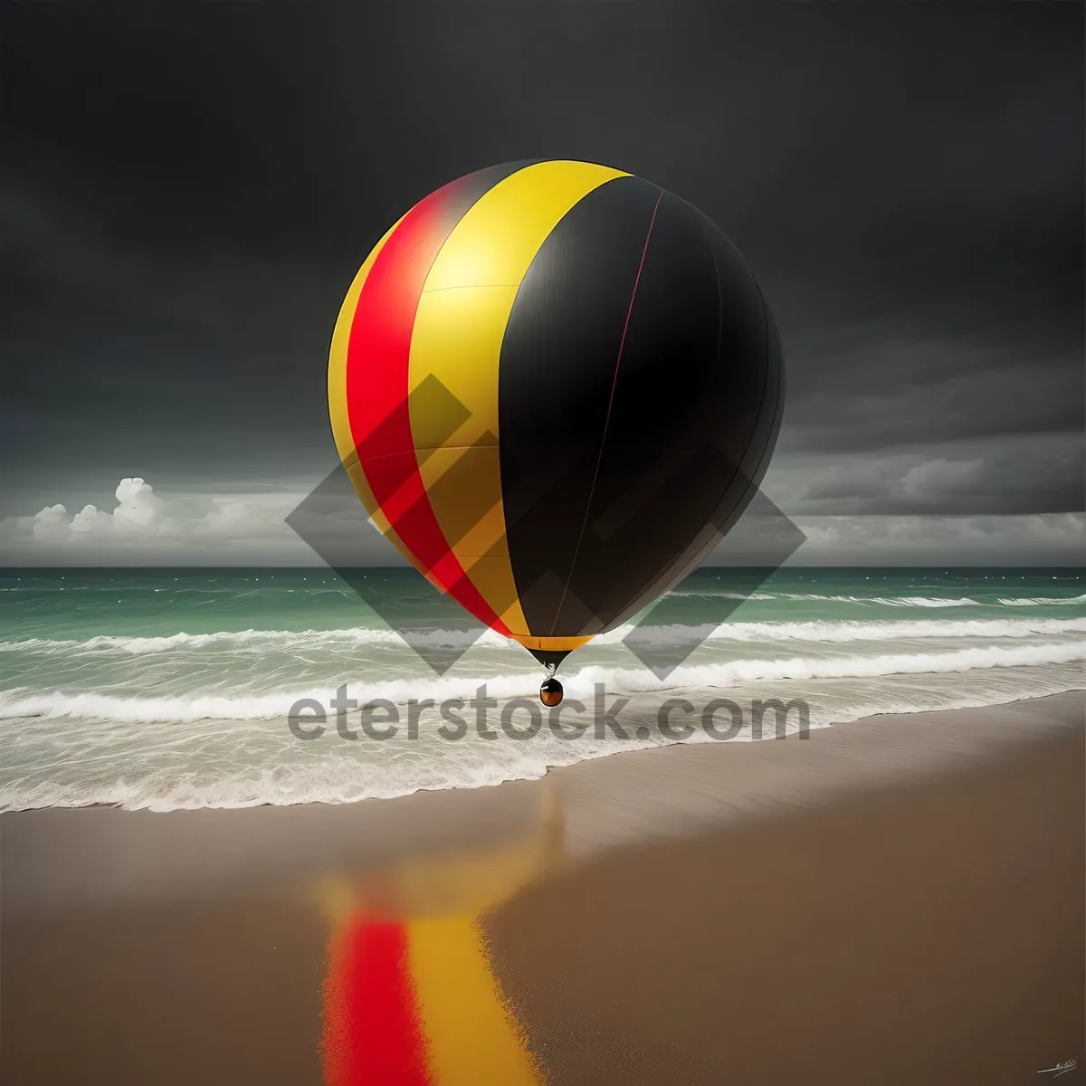 Picture of Colorful Hot Air Balloon Soaring through the Sky