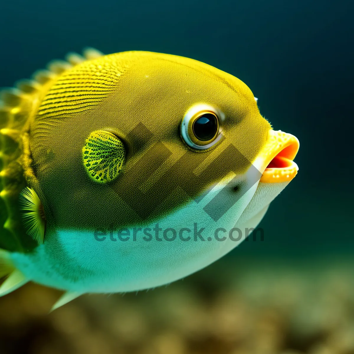 Picture of Colorful Exotic Fish in Underwater Reef