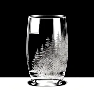 Sparkling Wine Glass on Glittery Background