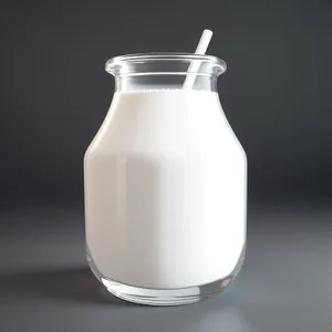 Dairy Delight: Refreshing Milk in Glass Bottle