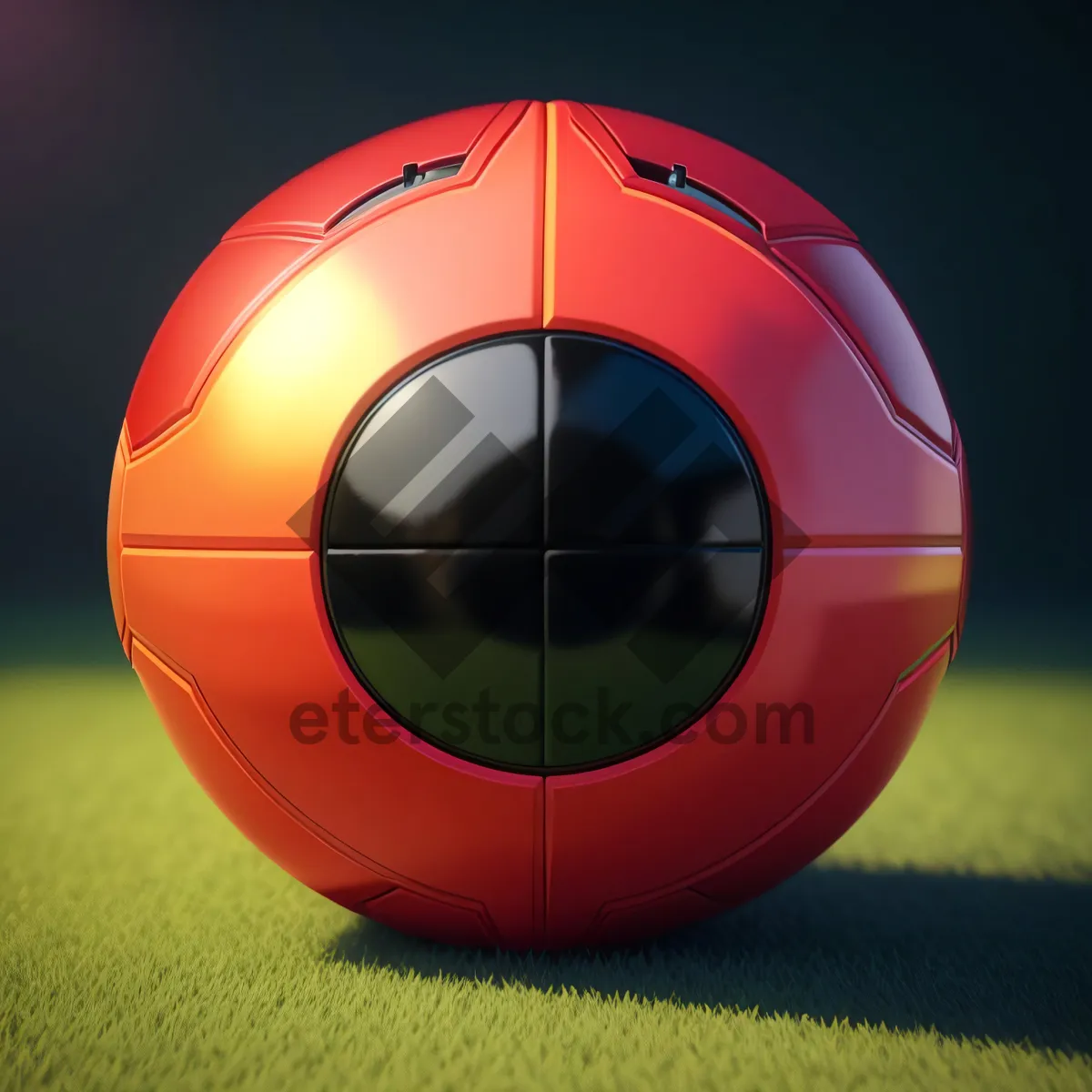 Picture of Soccer Ball and Helmet in Competition